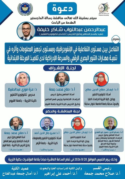مناقشة رسالة ماجستير