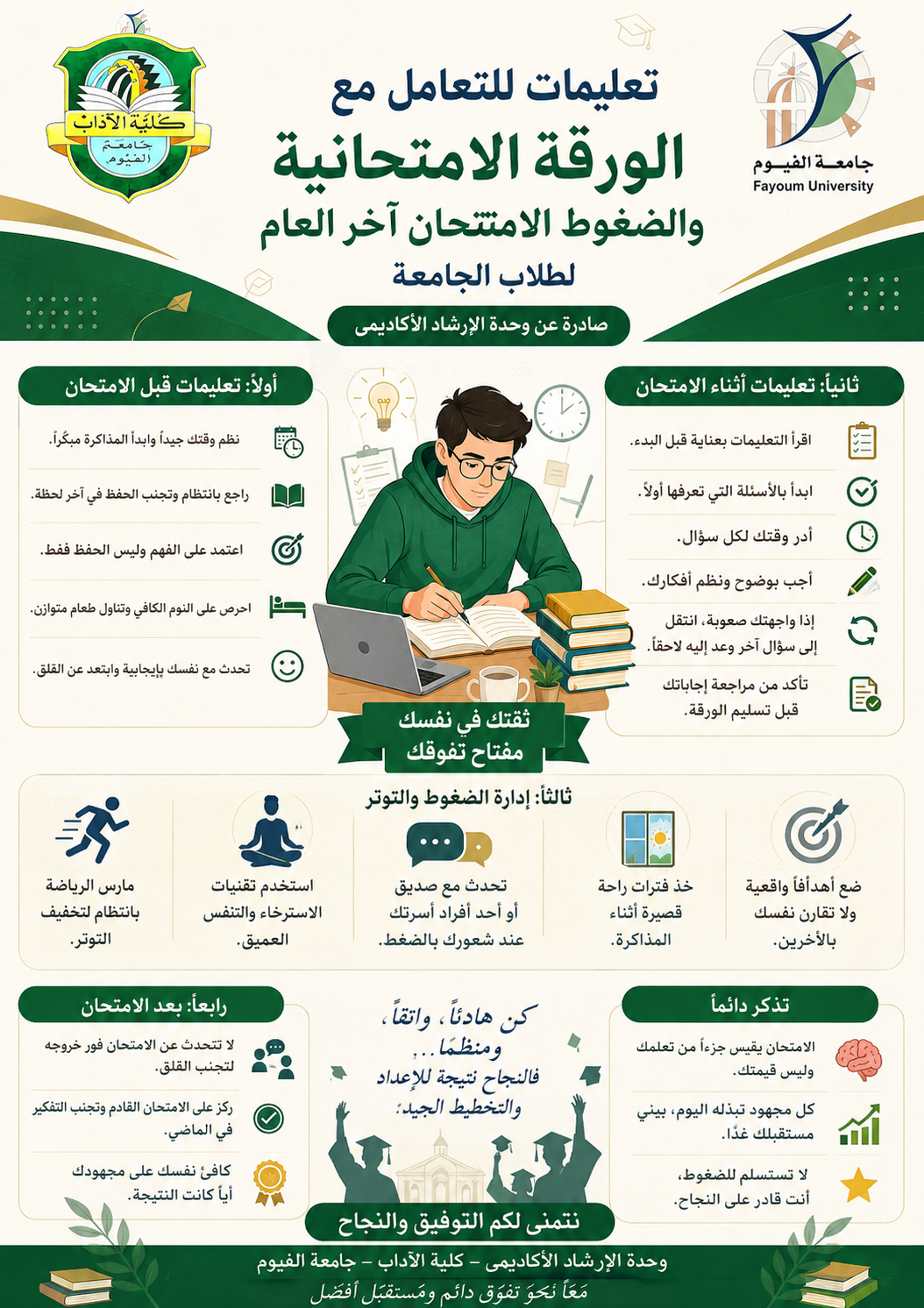 تعليمات للتعامل مع الورقة الامتاحنية اخر العام 2025/2026