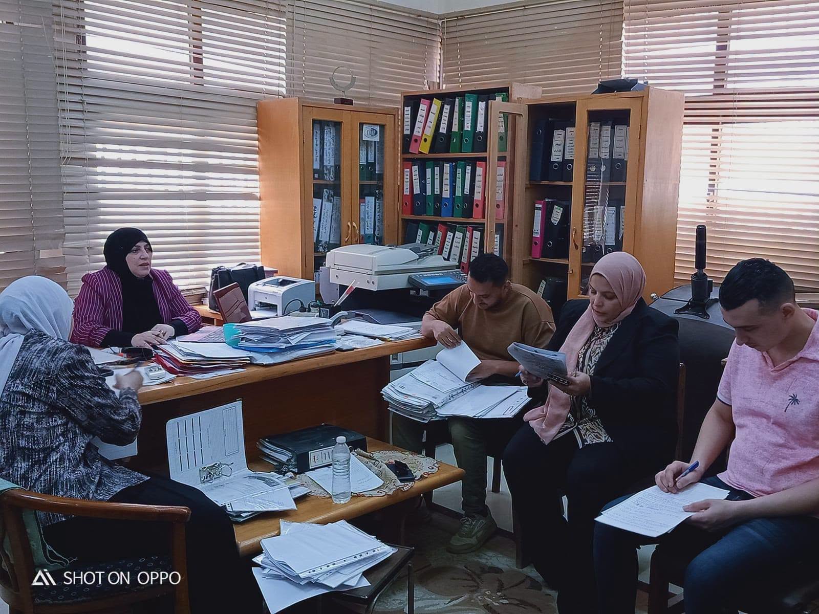ورشة عمل عن مدى استيفاء المرفقات المطلوبة لاستكمال الدراسة الذاتية للكلية