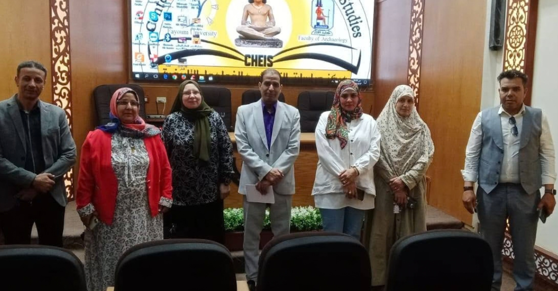 جامعة الفيوم :  مركز أدارة الأزمات والكوارث بالجامعة يواصل زياراتة الميدانية بكلية الآثار. 