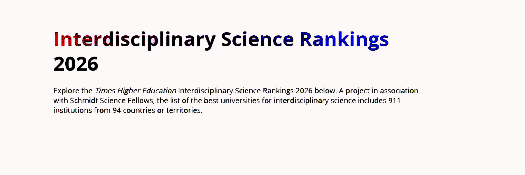 جامعة الفيوم ضمن أفضل 500 جامعة عالمية  بتصنيف التايمز للتخصصات البينية