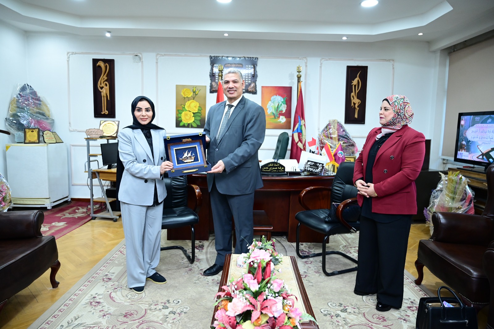   وزيرة الشؤون الاجتماعية وشؤون الأسرة والطفولة بدولة الكويت الدكتورة/ أمثال هادي الحويلة في ضيافة جامعة الفيوم