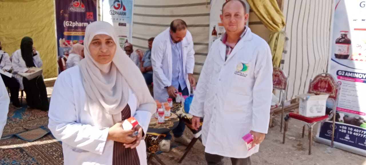قافلة بيطرية بعزبة الشافعي بمركز طامية 