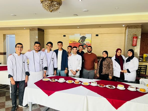 تدريب عملي لمقرر الخباز والحلواني لطلاب المستوى الثالث ببرنامج إدارة الأعمال في الضيافة