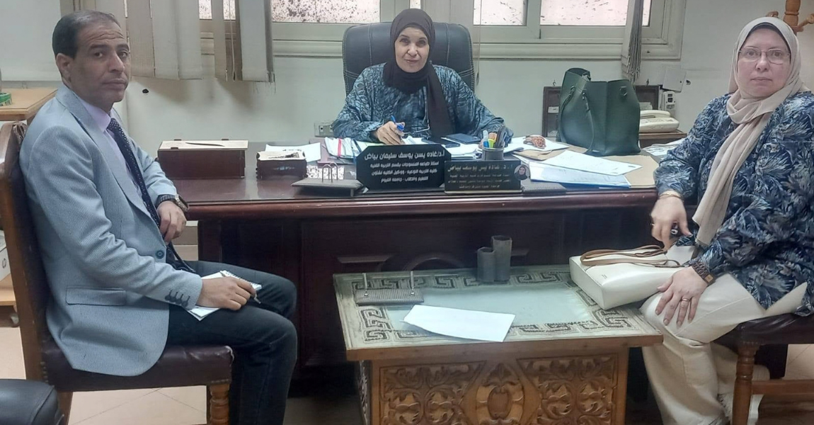 جامعة الفيوم: مركز إدارة الأزمات والكوارث يواصل جاهزيتة بجولة  ميدانية بكلية التربية النوعية. 