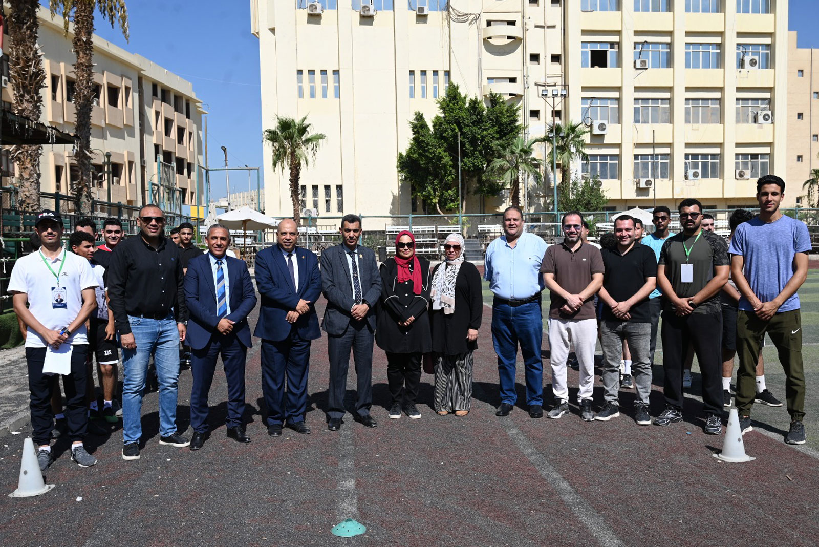 لجنة المجلس الأعلى للجامعات تتفقد اختبارات قدرات كلية علوم الرياضة بجامعة الفيوم 
