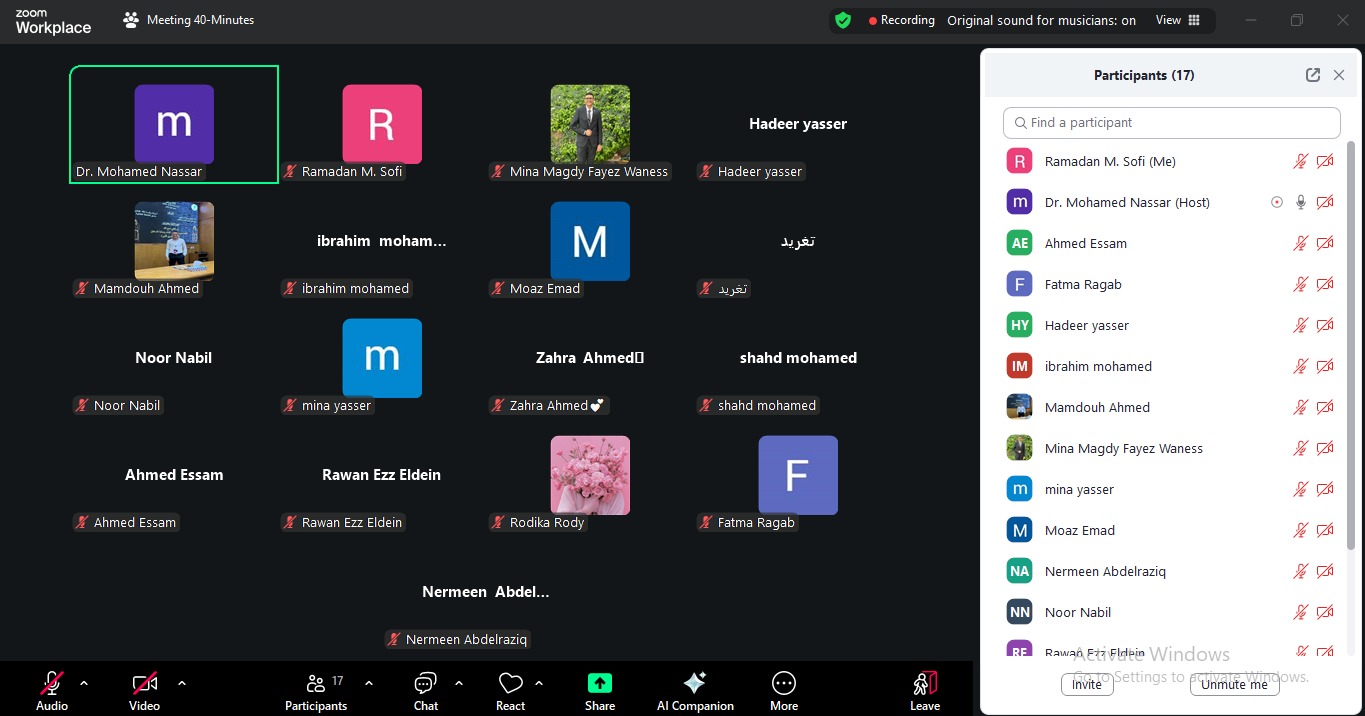 ورشة عمل تعريفية للطلاب بعنوان " الإختبار الإلكتروني"