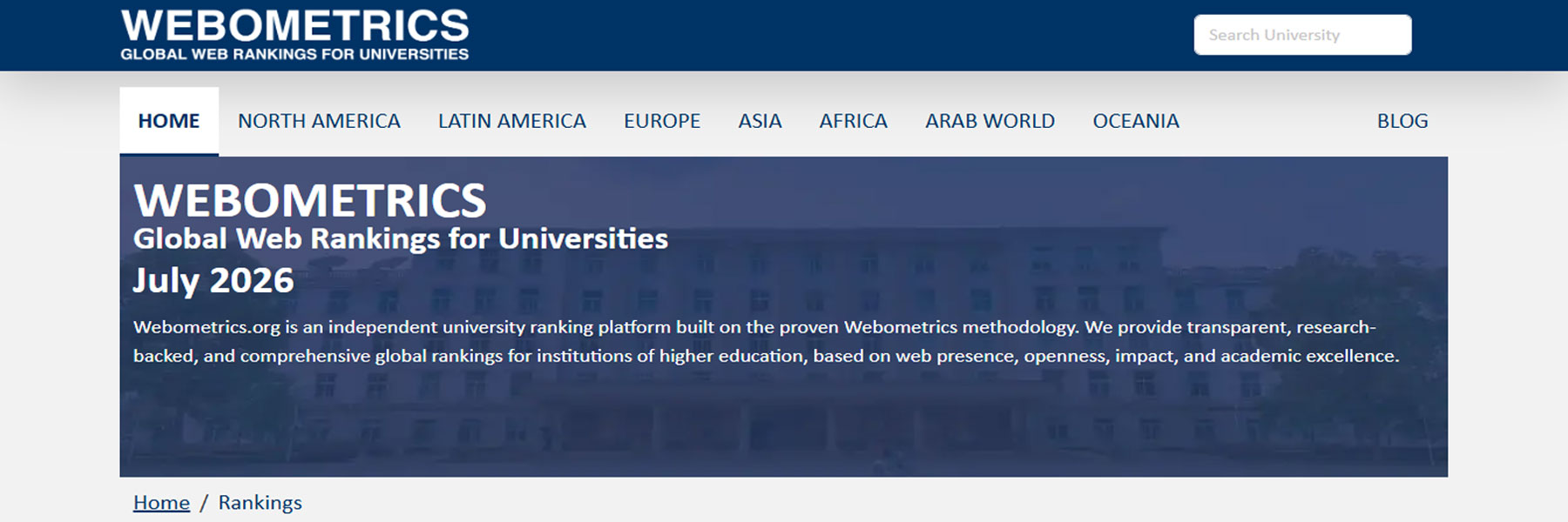جامعة الفيوم ضمن أفضل 100 جامعة أفريقيا وعربيا بتصنيف ويبوميتركس