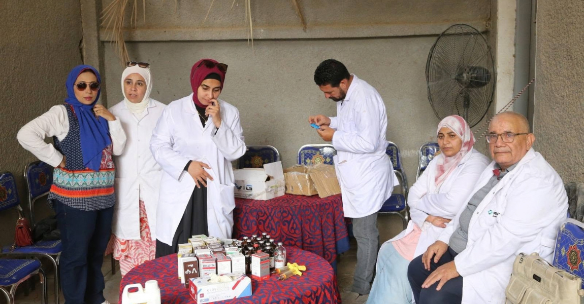 جامعة الفيوم: تقدم خدمات الكشف والعلاج لعدد 1429 حالة  بوحدة بيهمو  البيطرية مركز سنورس-محافظة الفيوم.