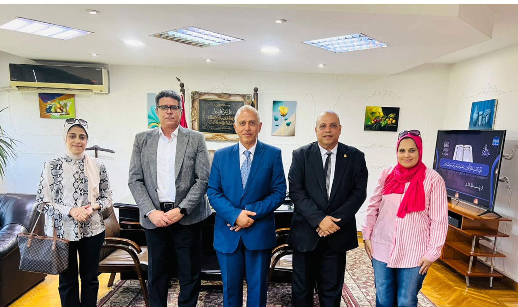 لجنة المجلس الأعلى للجامعات تتفقد اختبارات قدرات كلية علوم الرياضة